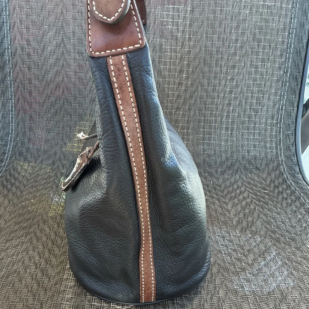 Dooney & Bourke Dark Brown Leather Mini Hobo Bag